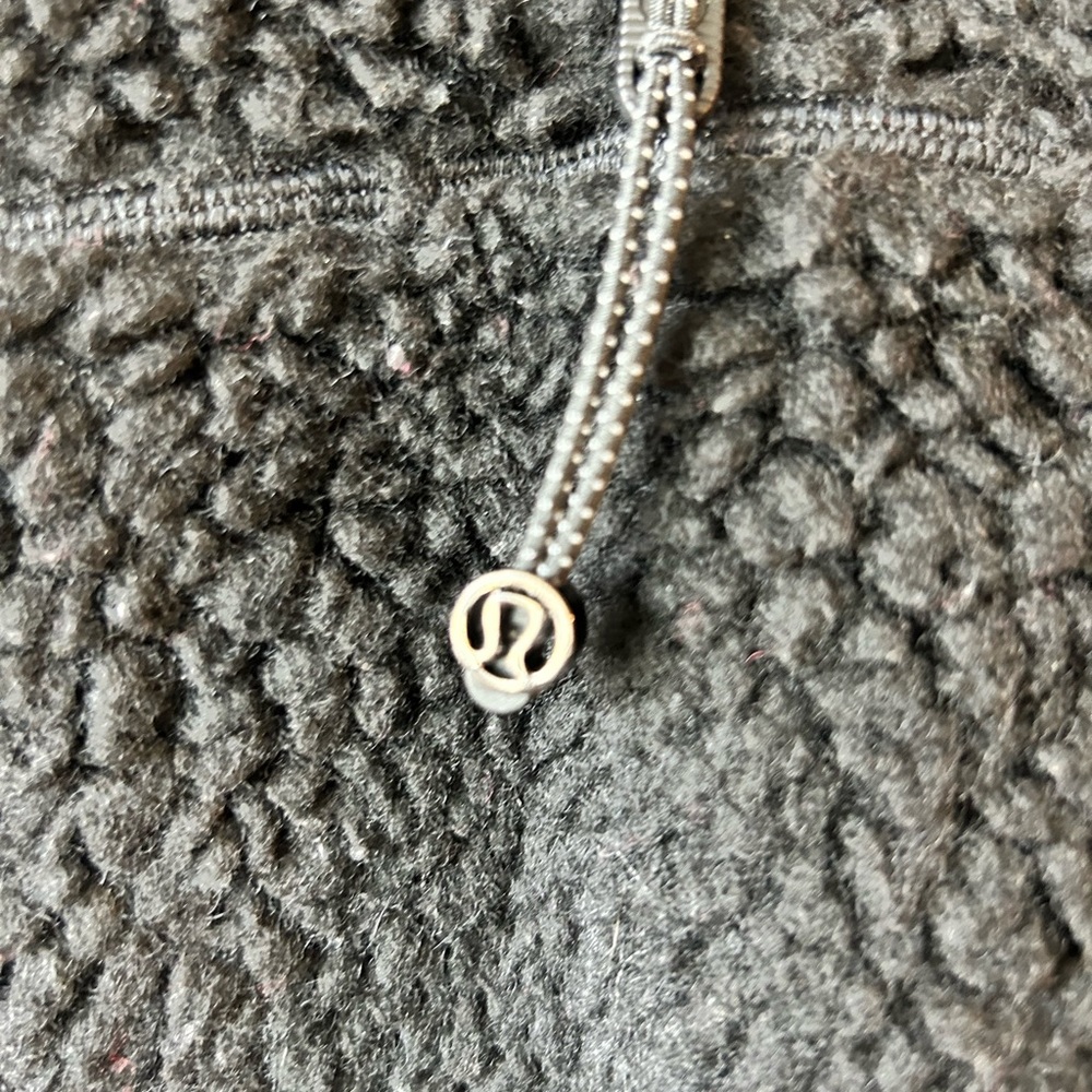 Crop, Sherpa, black, lululemon , scuba oversized fleece funnel neck, half zip